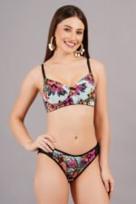 PADDED SOLID NON-WIRED LINGERIE SET BIKNI SET & FOR REGULAR WEAR (PACK OF 1)