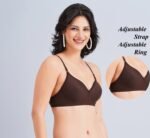 Full Coverage Solid Padded Non-Wired T-Shirt Daily Wear Bra (Pack of 3) (Red, Blue & Brown) - Image 3
