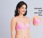 Full Coverage Solid Padded Non-Wired T-Shirt Daily Wear Bra (Pack of 3) (Pink, Blue & Red) - Image 3