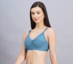 Solid Non-Wired Non Padded Daily Wear Bra (Pack of 3) (Blue, Green & Pink) - Image 5