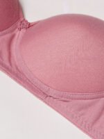 Full Coverage Solid Padded Non-Wired T-Shirt Daily Wear Bra (Pack of 3) (Blue, Green & Pink) - Image 7